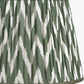 Kamilah 40cm Sage Chevron Pattered Mushroom Pleat Tapered Lampshade