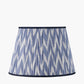 Kamilah 45cm Blue Chevron Patterned Mushroom Pleat Tapered Lamp Shade