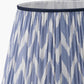 Kamilah 45cm Blue Chevron Patterned Mushroom Pleat Tapered Lamp Shade