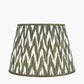 Kamilah 45cm Sage Chevron Pattered Mushroom Pleat Tapered Lampshade