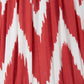 Kamilah 14cm Red Chevron Patterned Mushroom Pleat Tall Tapered Candle Clip Lampshade
