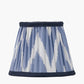 Kamilah 16cm Blue Chevron Patterned Mushroom Pleat Tapered Lampshade