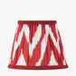 Kamilah 16cm Red Chevron Patterned Mushroom Pleat Tapered Lamp Shade