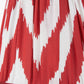 Kamilah 16cm Red Chevron Patterned Mushroom Pleat Tapered Lamp Shade