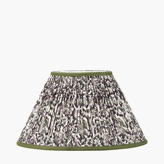 Ornella 35cm Green Floral Design Mushroom Pleat Empire Lamp Shade