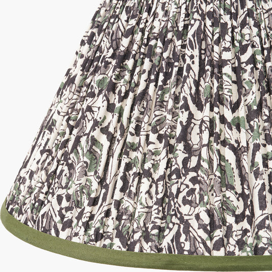 Ornella 35cm Green Floral Design Mushroom Pleat Empire Lamp Shade