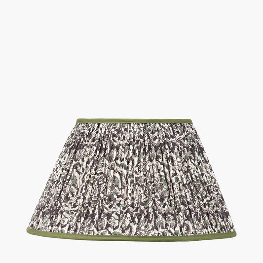 Ornella 45cm Green Floral Design Mushroom Pleat Empire Lamp Shade
