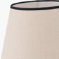 Tabitha 35cm Cream Jute Scalloped Edge Tapered Lamp Shade with Contrast Binding