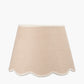 Tabitha 40cm Cream Jute Scalloped Edge Tapered Lampshade with Cream Binding