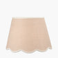 Tabitha 40cm Cream Jute Scalloped Edge Tapered Lampshade with Cream Binding