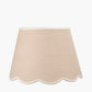 Tabitha 40cm Cream Jute Scalloped Edge Tapered Lampshade with Cream Binding