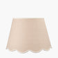 Tabitha 45cm Cream Jute Scalloped Edge Tapered Lampshade with Cream Binding