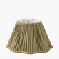 Malia 25cm Olive Green Mushroom Pleat Scalloped Tapered Lamp Shade