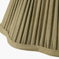 Malia 25cm Olive Green Mushroom Pleat Scalloped Tapered Lamp Shade
