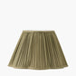 Malia 35cm Olive Green Mushroom Pleat Scalloped Tapered Lamp Shade