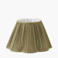 Malia 35cm Olive Green Mushroom Pleat Scalloped Tapered Lamp Shade