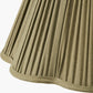 Malia 35cm Olive Green Mushroom Pleat Scalloped Tapered Lamp Shade