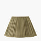 Malia 45cm Olive Green Mushroom Pleat Scalloped Tapered Lamp Shade