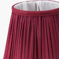Malia 18cm Mulberry Red Mushroom Pleat Scalloped Tapered Lamp Shade
