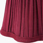 Malia 18cm Mulberry Red Mushroom Pleat Scalloped Tapered Lamp Shade
