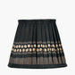 Samaira 16cm Black Silk Border Print Mushroom Pleat Tapered Lampshade