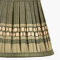 Samaira 16cm Olive Silk  Border Print Mushroom Pleat Tapered Lampshade