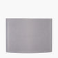 Mia 30cm Steel Grey Oval Silk Mix Lampshade