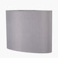Mia 30cm Steel Grey Oval Silk Mix Lampshade