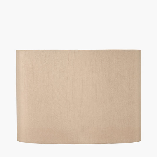 Mia 30cm Taupe Oval Silk Mix Lampshade