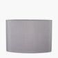 Mia 35cm Steel Grey Oval Silk Mix Lampshade