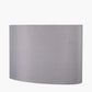 Mia 35cm Steel Grey Oval Silk Mix Lampshade