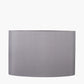Mia 40cm Steel Grey Oval Silk Mix Lampshade
