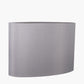 Mia 40cm Steel Grey Oval Silk Mix Lampshade