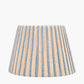 Isla 25cm Jute Striped Natural & Blue Tapered Lampshade