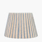 Isla 25cm Jute Striped Natural & Blue Tapered Lampshade