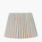 Isla 35cm Jute Striped Natural & Blue Tapered Lampshade
