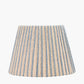 Isla 35cm Jute Striped Natural & Blue Tapered Lampshade