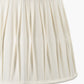 Odette 40cm White Linen Cotton Slub Pinch Pleat  Tapered Lampshade