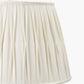Odette 45cm White Linen Cotton Slub Pinch Pleat  Tapered Lampshade