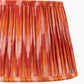 Suri 30 cm Pink and Orange Ikat Patterned Mushroom Pleat Tapered Lampshade