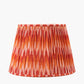 Suri 45 cm Pink and Orange Ikat Patterned Mushroom Pleat Tapered Lampshade
