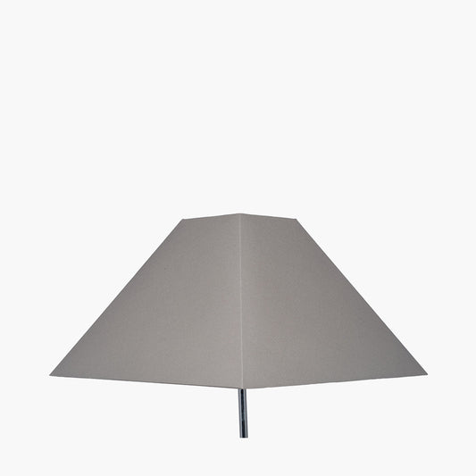 Pyramid 40cm Steel Grey Cotton Tapered Square Lampshade