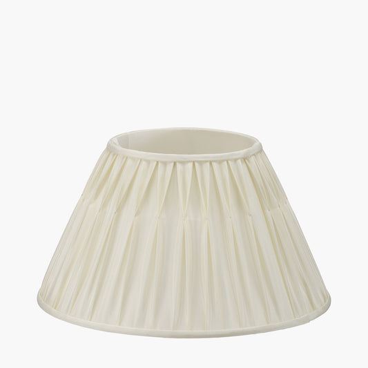 Garbo 45cm Cream Silk Mix Pinch Pleat Tapered Lampshade