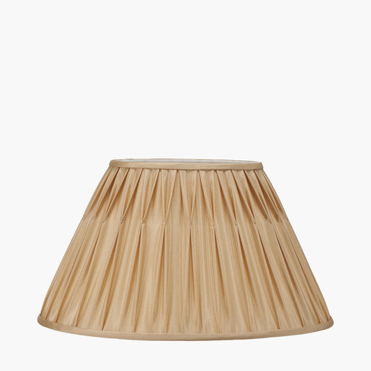 Garbo 45cm Gold Silk Mix Pinch Pleat Tapered Lampshade