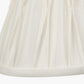Garbo 15cm Cream Silk Mix Pinch Pleat Tapered Candle Clip Lampshade