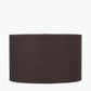 Lino 25cm Bitter Chocolate Self Lined Linen Cylinder Lampshade