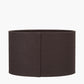 Lino 25cm Bitter Chocolate Self Lined Linen Cylinder Lampshade