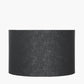 Lino 50cm Black Self Lined Linen Cylinder Lampshade