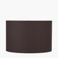 Lino 30cm Bitter Chocolate Self Lined Linen Cylinder Lampshade