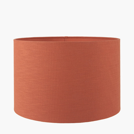 Lino 30cm Cinnamon Self Lined Linen Cylinder Lampshade
